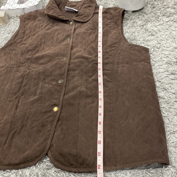 Alfred Dunner Womens Suede/Sweater Vest - Picture 6 of 8